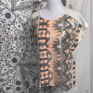 Francescas Sequined short-sleeve blouse